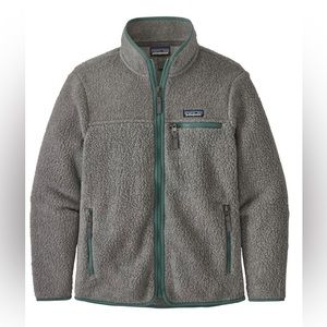 Patagonia Retro pile fleece jacket size large salt grey